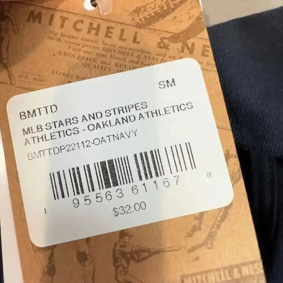 NEW Mitchell & Ness MLB Seattle Mariners Stars Stripe Tank Top Crewneck Navy S - Picture 8 of 9